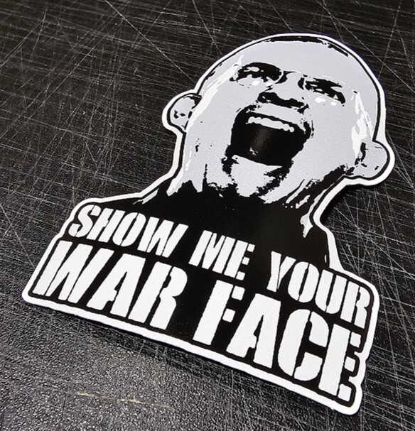 Show Me Your WAR FACE! Private Joker Decal Full Metal Jacket movie R LEE ERMEY