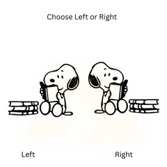Cartoon Dog Reading a Book Vinyl Decal Choose Size and Color