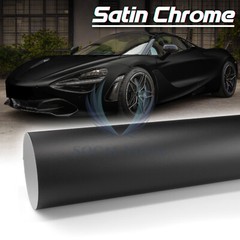 Satin Chrome Matte Metallic Vinyl Vehicle Wrap Sticker Decal Air Bubble Free DIY