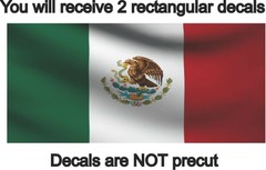Mexican Flag OVERLAY Decals Stickers for Chevy Bowtie Emblem- 2 U CUT