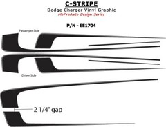 C Stripe Side Scallop 3M Pro Grade Decal Graphics 11 2012 2013 2014 For Charger