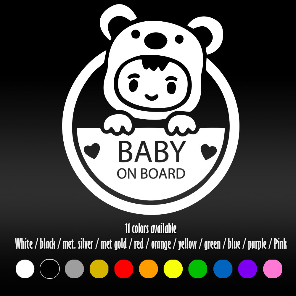 5″ Baby on Board Cute Bear Koala Truck Car Window Diecut Vinyl Decal Sticker
