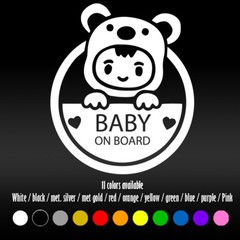 5″ Baby on Board Cute Bear Koala Truck Car Window Diecut Vinyl Decal Sticker