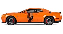 NEW Eagle USA Flag Hood Door Vinyl Decal Racing Stripes (Fits Challenger)