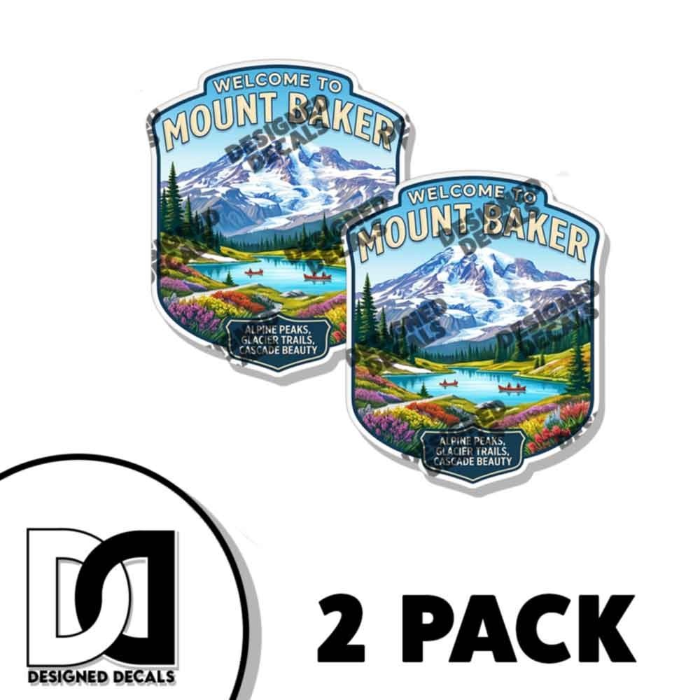 Mount Baker Destination Decals Travel Stickers 2 PACK D455