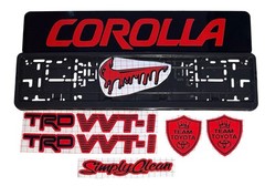Combo Para Corolla Junto A Marco Y Stickers