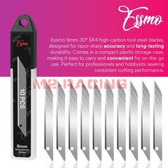 ESSMO 10pcs 30° Utility Knifes Blades Stainless Steel Vinyl Wrap Graphics Tools