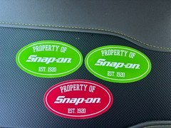 SNAP-ON TOOLS PROPERTY OF 3PCS STREET OFFROAD MOTORCYCLES STICKER 4″X2″