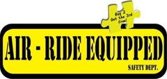 Tractor Trailer 1 Pair Air Ride Equipped Safety Decal Sticker 2.0″ x 6.0″ p199