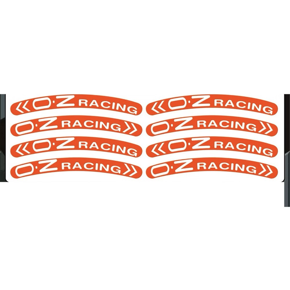 OZ Racing Wheel Rim Premium Stickers Decal Set Sportbike Rims 8 pcs.