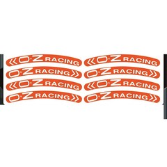 OZ Racing Wheel Rim Premium Stickers Decal Set Sportbike Rims 8 pcs.