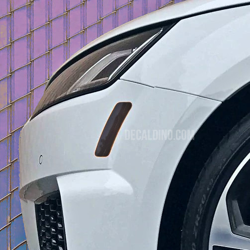 Fits 2016+ Audi TT S Front Reflector Overlay Tint Kit – Smoke Side Marker 18