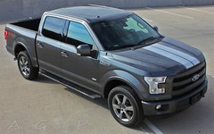 2015-2020 Ford F-150 Center F-RALLY Hood Racing Vinyl Graphics Kit Decals Stripe