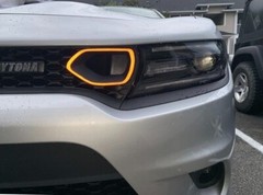 Custom REFLECTIVE UPPER GRILLE BEZEL OVERLAYS FITS Dodge Charger 2015 – 2023