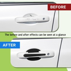 8pcs Car Door Handle Bowl Anti Scratch Sticker Protector Black Accessories