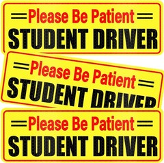 Durable 3-Piece Student Driver Magnet Set – Essential Car Accessory for Novices