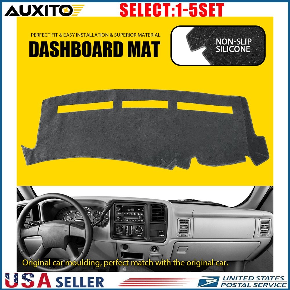 Gray Dash Mat for Chevy Avalanche 1500 2500 2001-2006 Cloth Dashboard Cover 1-5X