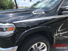 2019-2024 For Dodge Ram 1500 Decals Side Flashbang Stripe Vinyl Graphics Sticker