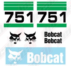 Bobcat 751 Skid Steer Set Vinyl Decal Sticker – Aftermarket
