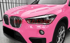 High Gloss Pink Glossy Car Vinyl Wrap Sticker Decal Sheet Film DIY Air Release