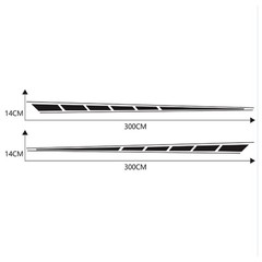 2PC Set Racing Sport Side Fender Skirt Stripe Vinyl Decal Sticker For Car SUV US