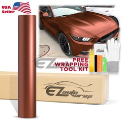 【Satin Chrome】 Bronze Matte Metallic Car Vinyl Wrap Sticker Air Release Sheet