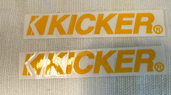 KICKER AUDIO STICKERS YELLOW/YELLOW RED