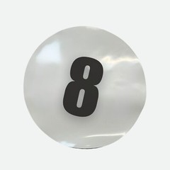 Pair of 12″ Magnetic Race Car Number 8 Circular Magnet