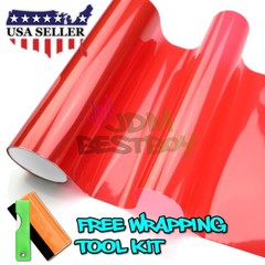 Gloss Red Color Headlights Taillight Auto Protective Lights Lamp Tint Film Vinyl