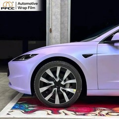 5ft x50ft PET Car Wrap Vinyl Matte Silver Phantom Purple Air Release Bubble Free