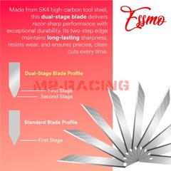 ESSMO 10pcs 30° Utility Knifes Blades Stainless Steel Vinyl Wrap Graphics Tools