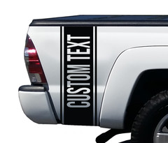 Custom Text Bedside decal sticker truck – Universal Fit – Pick a size – UBD20