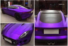 50FT x 5FT Full Car Wrap Purple Flexible Satin Matte Chrome Vinyl PVC Sticker US