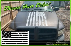 AMERICAN FLAG Pick-Up SUV Truck Hood Decal UNIVERSAL for RAM F150 Jeep Bronco