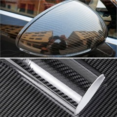 5D Carbon Fiber Black Car Vinyl Wrap Air Release Sticker Sheet Film 12″ x 60″