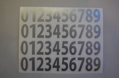 0-9 Numbers Vinyl Sticker Decals SET OF 40 Pick Color & Size 1/2″ – 12 ” (V446)