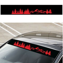 Car Sticker Tree Mountain Graphics Front Windshield Styling Decal 130*21CM PVC