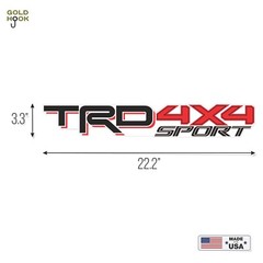TRD 4×4 Sport Decal Toyota Tacoma Matte Bedside Replacement 2016-2023 Set 2