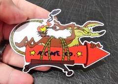 WILE E. COYOTE FUNNY GASSER RAT ROD HOT ROD VINTAGE RACING RAT FINK DECAL