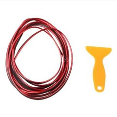 5M Car Interior Door Gap Panel Edge Line Molding Trim Strip Insert Decorate Red