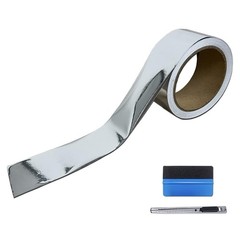 2 Inches x 30 FT Chrome Mirror Vinyl Tape Wrap Adhesive Car Sticker Decal Film (