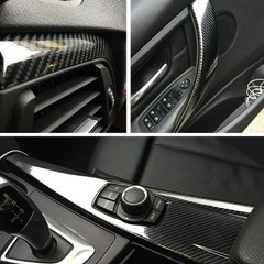 Glossy Carbon Fiber Car Headlight Tail-light Sticker Tint Vinyl Film Deca D