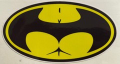 Funny Buttman Superhero Hardhat Helmet Vinyl Sticker Decal Ass Jdm Stance