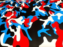Red Blue White Black Camo Vinyl Car Wrap Film Sheet +Free Tools (2 feet & up )