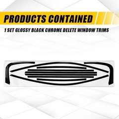 1-10Set Chrome Delete Window Molding Sticker For Infiniti G35/37 Q40 07-15 Black