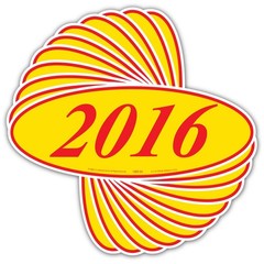 EZ-Line Car Dealer Oval Model Year Stickers Large Windshield Stickers Red Yellow