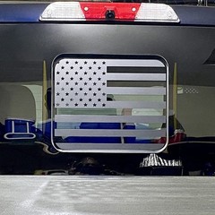 Matte Black Middle Window US Flag Sticker Decal FIT Ford F350 f250 f150 2015-23