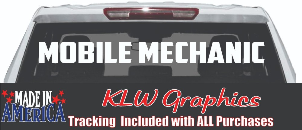 Mobile Mechanic Decal Sticker Auto Service Turbo Diesel Truck Engine Car Motor