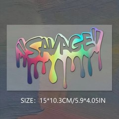 SAVAGE MULTICOLOR PAINT SPLATTER DRIP 6” INCH Vinyl Decal Sticker 1PC