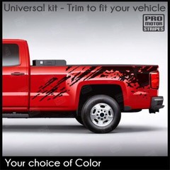 Mud Bed Box Side Decals Stripes For Chevrolet Silverado Colorado S10 WT LT EV